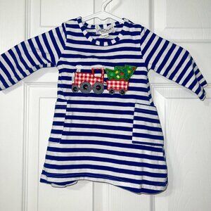 Marie Nicole Clothing Christmas Train Dress Size XXXS 6-12 Months